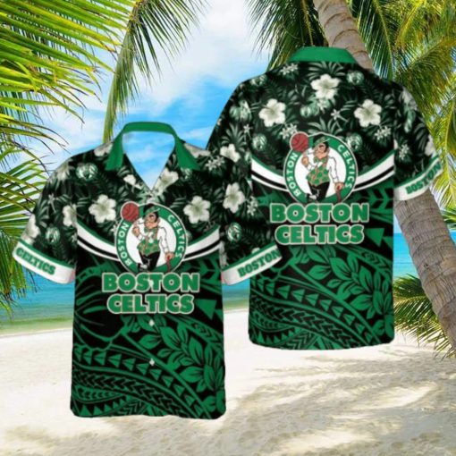 Boston Celtics National National Basketball Association Polynesian Pattern All Over Print Hawaiian Set