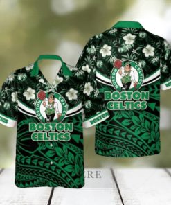 Boston Celtics National National Basketball Association Polynesian Pattern All Over Print Hawaiian Set