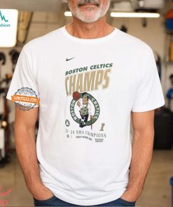 Boston Celtics Nike 2024 NBA Finals Champions Celebration Roster T Shirt