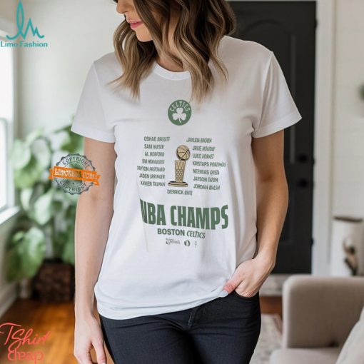 Boston Celtics Nike 2024 NBA Finals Champions Roster T Shirt