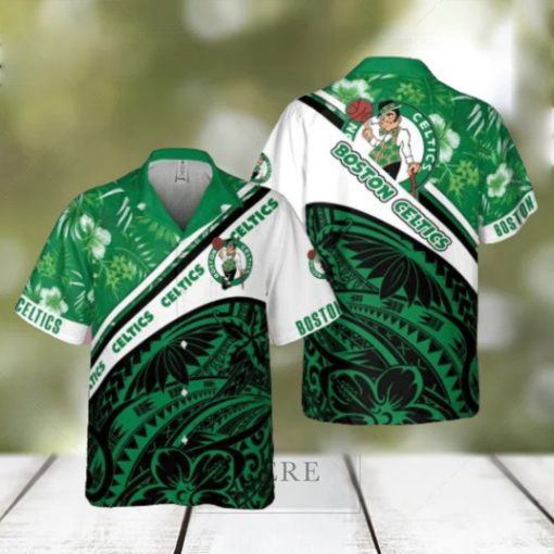 Boston Celtics Polynesian Pattern National National Basketball Association All Over Print Hawaiian Set