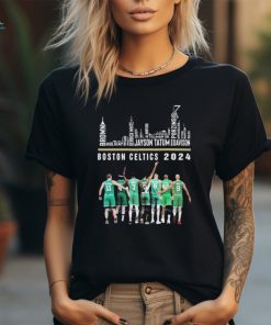 Boston Celtics Skyline Players Names signature 2024 shirt