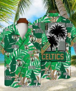 Boston Celtics Team Logo Coconut Tree Pattern Hawaiian Set