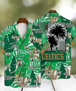 Boston Celtics Team Logo Coconut Tree Pattern Hawaiian Set