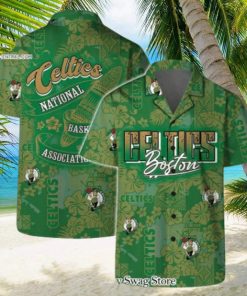 Boston Celtics Team Logo Pattern Retro Magic Hawaiian Set