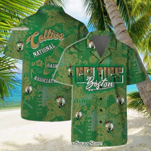 Boston Celtics Team Logo Pattern Retro Magic Hawaiian Set