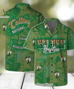 Boston Celtics Team Logo Pattern Retro Magic Hawaiian Set