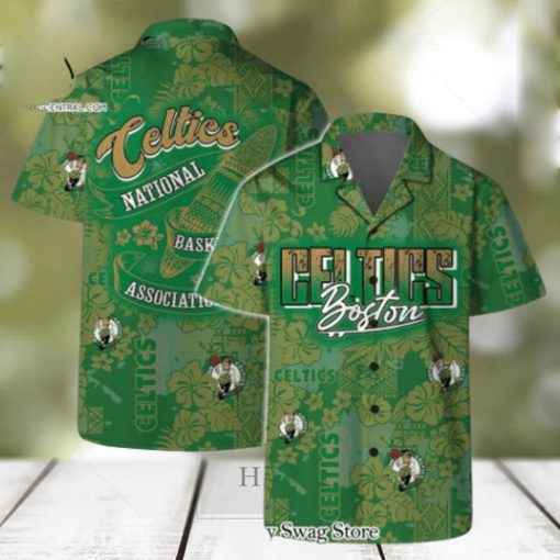 Boston Celtics Team Logo Pattern Retro Magic Hawaiian Set