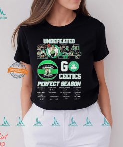 Boston Celtics Undefeated 2024 Go Celtics Perfect Season Signatures shirt