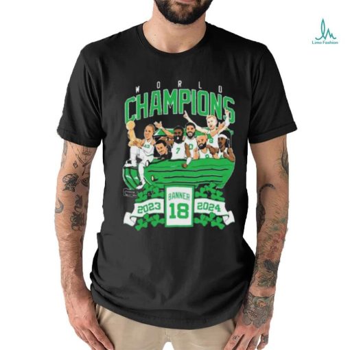 Boston Celtics World Champions Banner 18 2023 2024 shirt