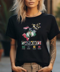 Boston City Sport Champions 18 NBA 6 Super Bowl 6 Stanley Cup 9 World Series T Shirt