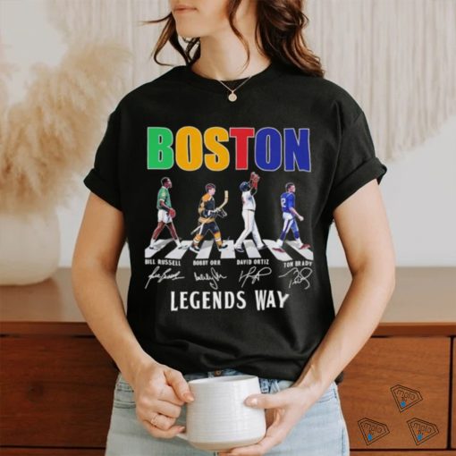 Boston Legends way Abbey Road Bill Russell Bobby Orr David Ortiz shirt