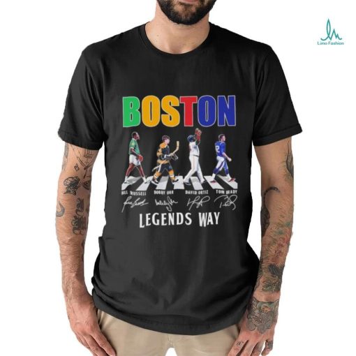 Boston Legends way Abbey Road Bill Russell Bobby Orr David Ortiz shirt