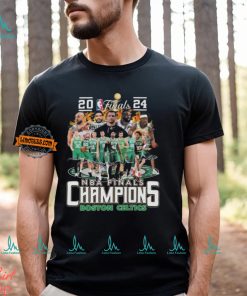 Boston celtics finals became nba champions fan signatures 2024 shirt