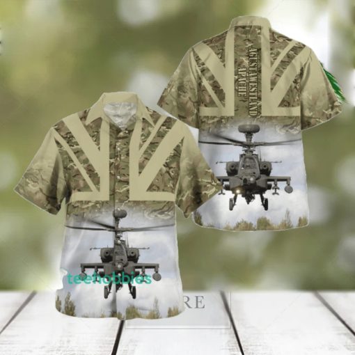 British Army AgustaWestland Apache Aloha Summer Beach Short Sleeve Hawaiian Shirt