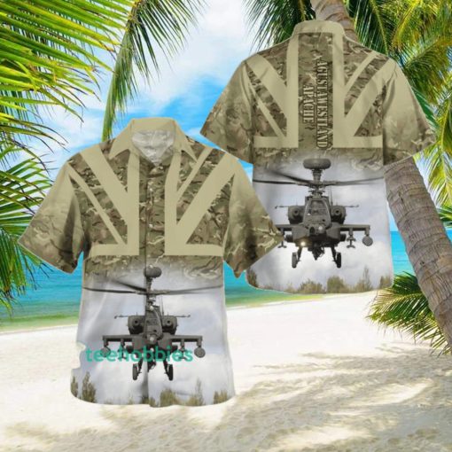 British Army AgustaWestland Apache Aloha Summer Beach Short Sleeve Hawaiian Shirt