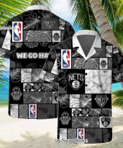 Brooklyn Nets National Basketball Association All Over Print Hawaiian Set Pattern