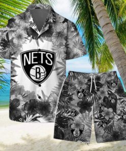 Brooklyn Nets National Basketball Association Hawaiian Set Floral Pattern Pattern