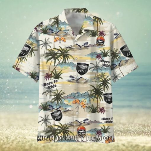 Buell Motorcycle Tropical Island Unisex Hawaiian Shirt