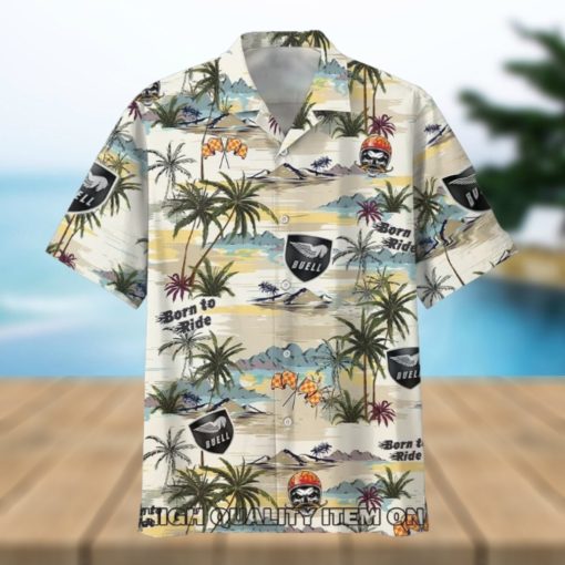 Buell Motorcycle Tropical Island Unisex Hawaiian Shirt