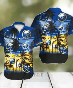 Buffalo Sabres NHL Hawaii Coconut And Logo Full Printed Hawaiian Shirt, hoodie, sweater, long sleeve and tank top Buffalo Sabres NHL Hawaii Coconut And Logo Full Printed Hawaiian Shirt