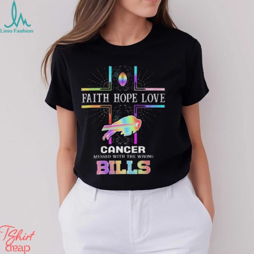 Buffalo bills cancer messed with the wrong bills fan 2024 shirt
