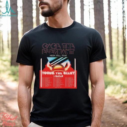 Cage The Elephant Neon Pill Tour Young THe Giant and Bakar 2024 Dates Shirt