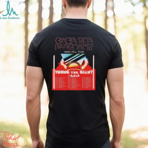 Cage The Elephant Neon Pill Tour Young THe Giant and Bakar 2024 Dates Shirt