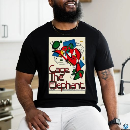 Cage The Elephant Utah First Credit Union Amphitheatre Salt Lake City UT June 20 2024 Poster shirt