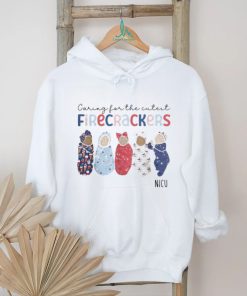 Caring For The Cutest Firecrackers 4Th Of July Nicu Nurse Women T shirt