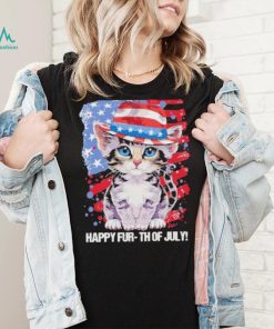 Cat Happy Fur Th Of July Independence America Flag Shirt