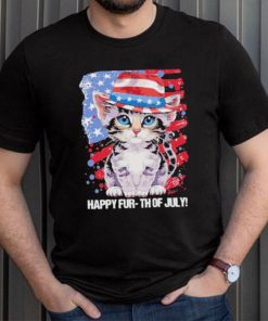 Cat Happy Fur Th Of July Independence America Flag Shirt