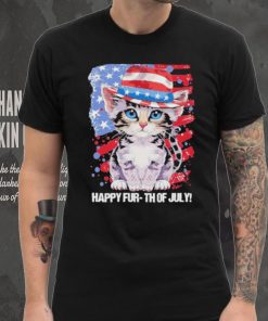 Cat Happy Fur Th Of July Independence America Flag Shirt