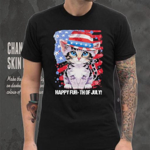 Cat Happy Fur Th Of July Independence America Flag Shirt