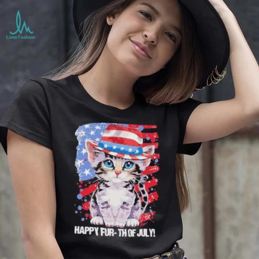 Cat Happy Fur Th Of July Independence America Flag Shirt