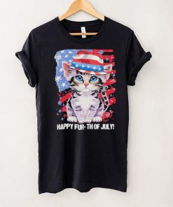 Cat Happy Fur Th Of July Independence America Flag Shirt