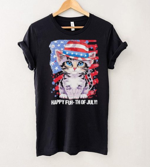 Cat Happy Fur Th Of July Independence America Flag Shirt