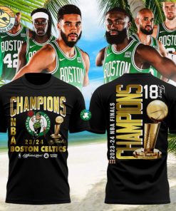 Champions NBA 2023 2024 Boston Celtics Different Here 18 Times 3D T Shirt