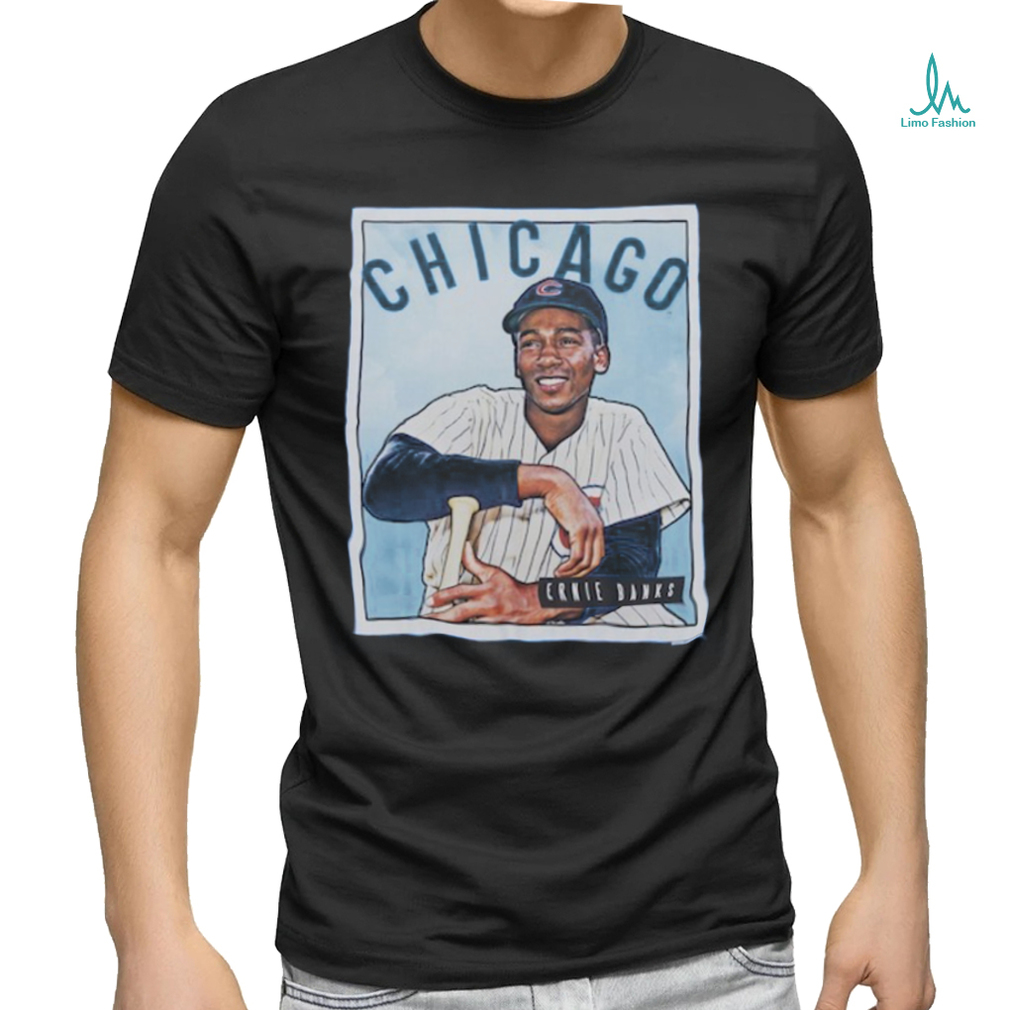 Chicago Cubs Ernie Banks Mitchell & Ness Royal Cooperstown Collection Collectors Connection T Shirt Chicago Cubs Ernie Banks Mitchell & Ness Royal Cooperstown Collection Collectors Connection T Shirt
