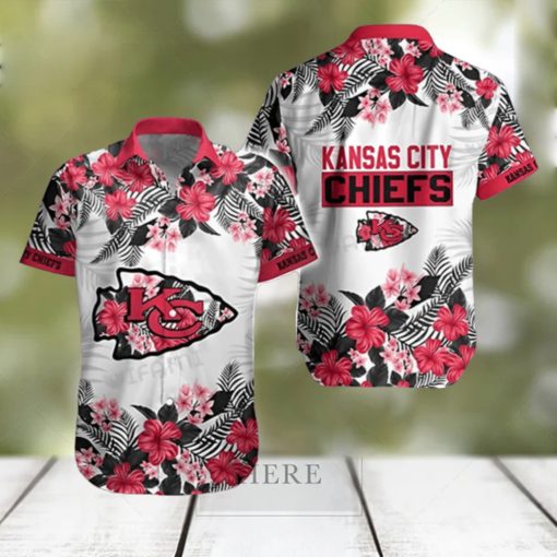 Chiefs Hawaiian Shirt Tropical Floral Pattern KC Chiefs Gift