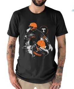Christian Moore dabbing Tennessee Vols baseball shirt