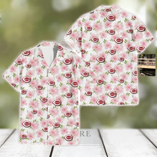 Cincinnati Reds Light Pink Hibiscus Cute Summer Gift For Men And Women Hawaiian Shirt