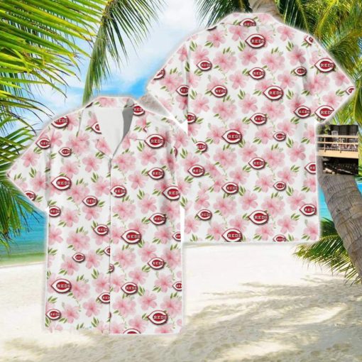 Cincinnati Reds Light Pink Hibiscus Cute Summer Gift For Men And Women Hawaiian Shirt