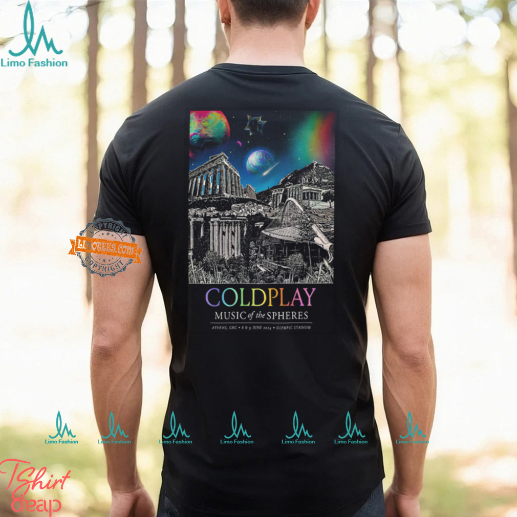 ColdPlay Music Of The Spheres Tour 2024 Olympic Stadium Athens GRC Shirt ColdPlay Music Of The Spheres Tour 2024 Olympic Stadium Athens GRC Shirt