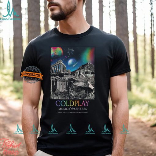 ColdPlay Music Of The Spheres Tour 2024 Olympic Stadium Athens GRC Shirt