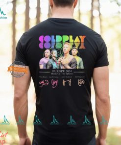 Coldplay Europe 2024 Music Of Sphere Schedule Fan Signatures shirt