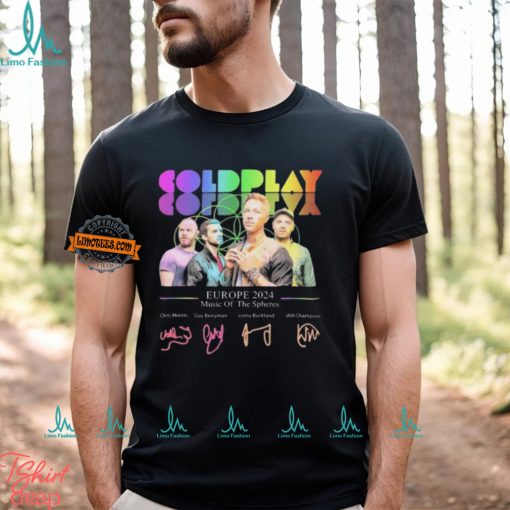 Coldplay Europe 2024 Music Of Sphere Schedule Fan Signatures shirt