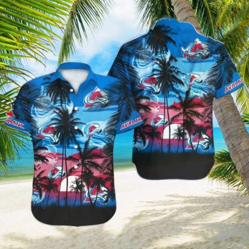 Colorado Avalanche NHL Hawaii Coconut And Logo Full Printed Hawaiian Shirt