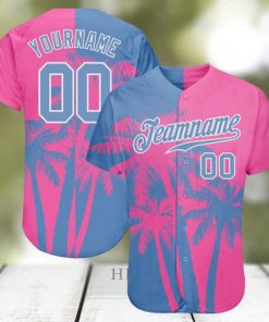 Custom 3D Pattern Design Hawaii Coconut Trees Authentic Baseball Jersey