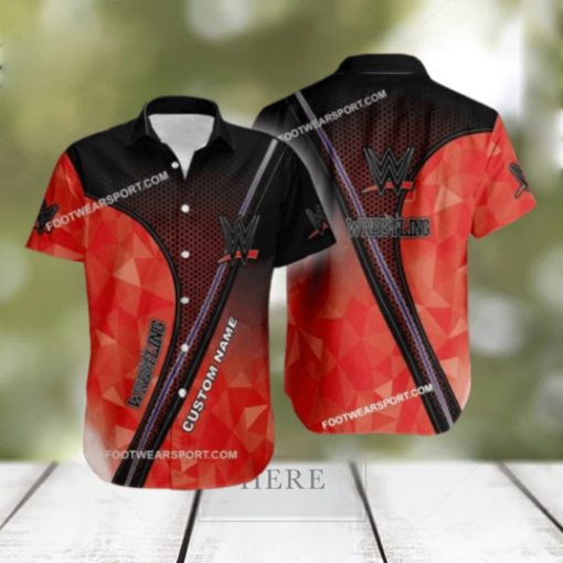 Custom Name WWE Wrestling Line 3D New Vintage Hot 3D Hawaiian Shirt For Men And Women